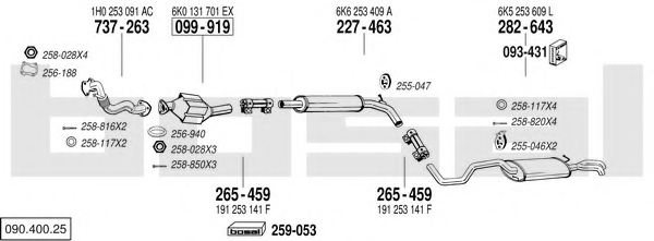 BOSAL 090.400.25 Exhaust System